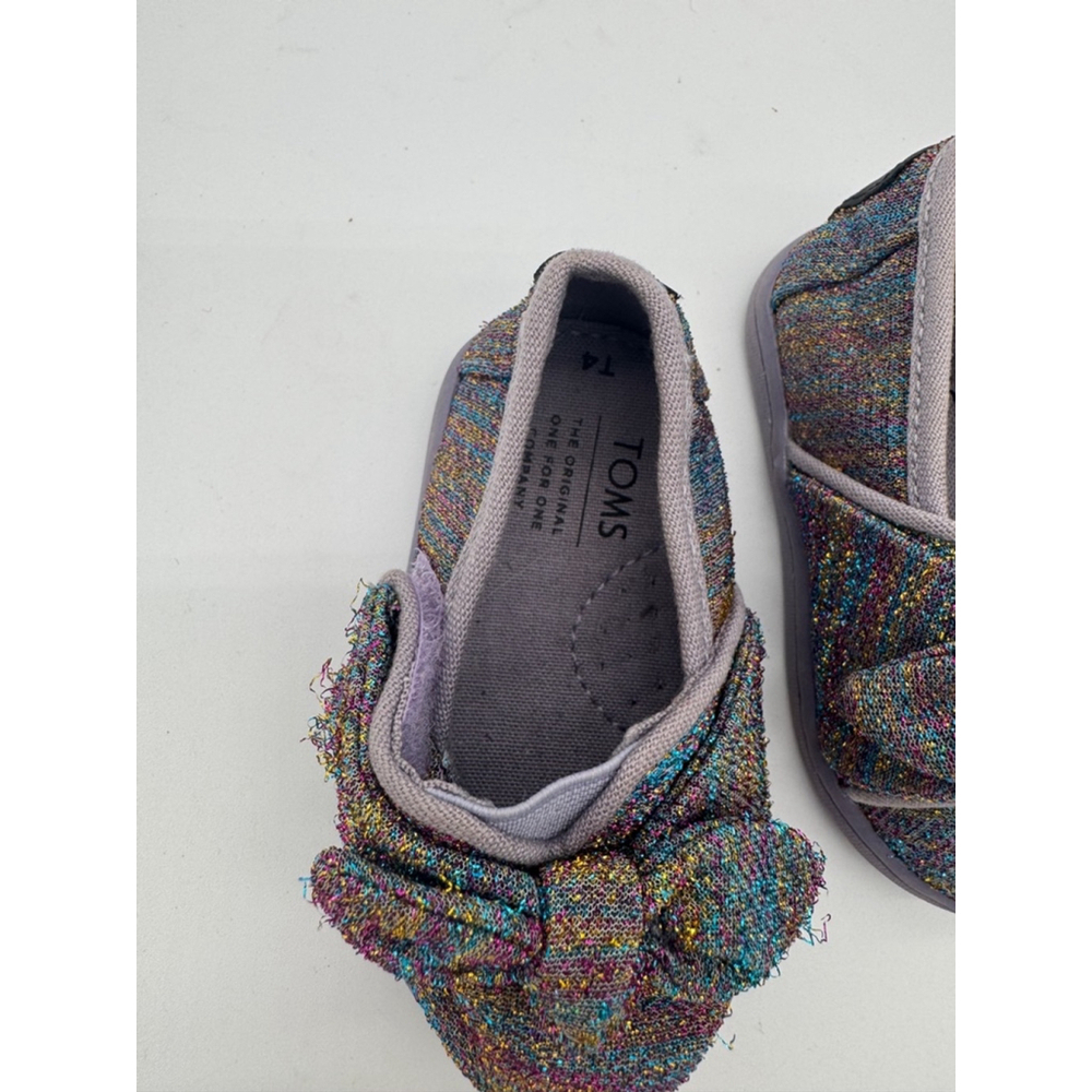 Girls TOMS Shoes Size T4 Multi-color - Picture 7 of 7